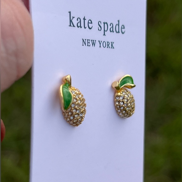 Kate Spade Picnic Perfect Pave Lemon Fruit Salad Stud Earrings - Picture 3 of 5